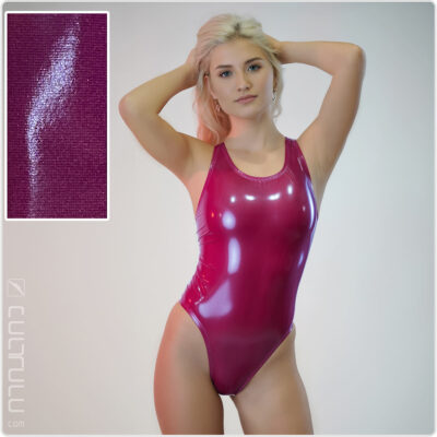 ditah transparent shiny rubber swimsuit DIT-0011SGL purple