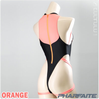 pharfaite spider binder glow in the dark swimsuit pf690 black-orange