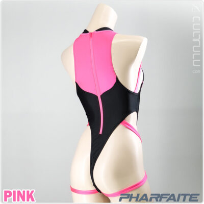 pharfaite spider binder glow in the dark swimsuit pf690 black-pink