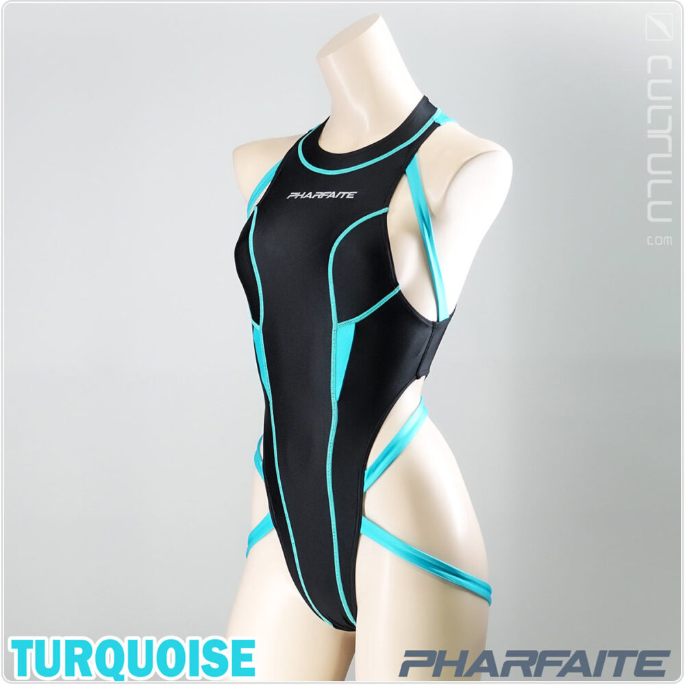 pharfaite spider binder glow in the dark swimsuit pf690 black-ocean