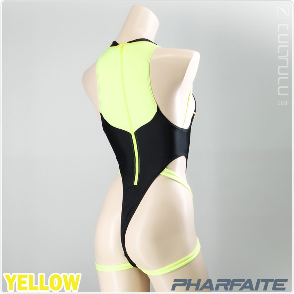 pharfaite spider binder glow in the dark swimsuit pf690 black-yellow