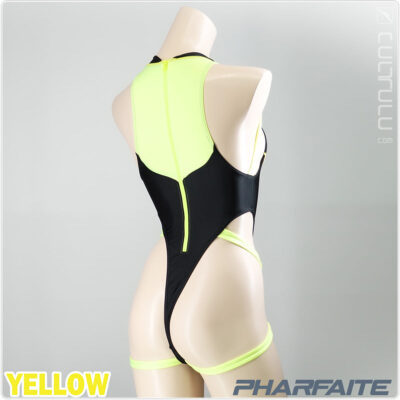 pharfaite spider binder glow in the dark swimsuit pf690 black-yellow