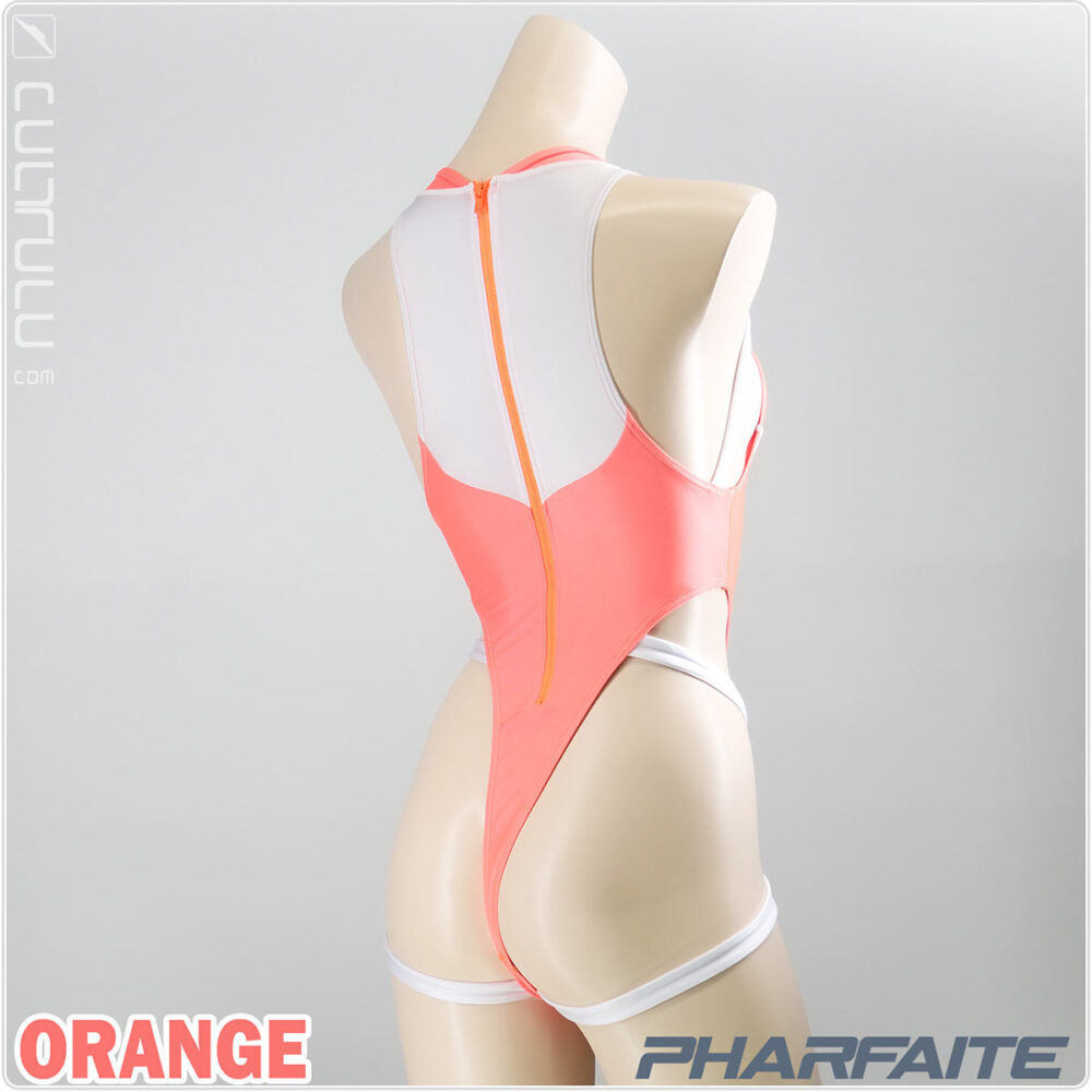 pharfaite spider binder swimsuit neon glow pf691 orange