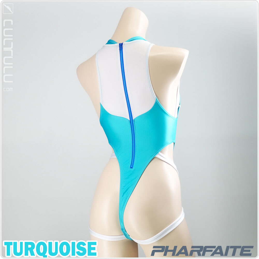 pharfaite spider binder swimsuit neon glow pf691 turquoise