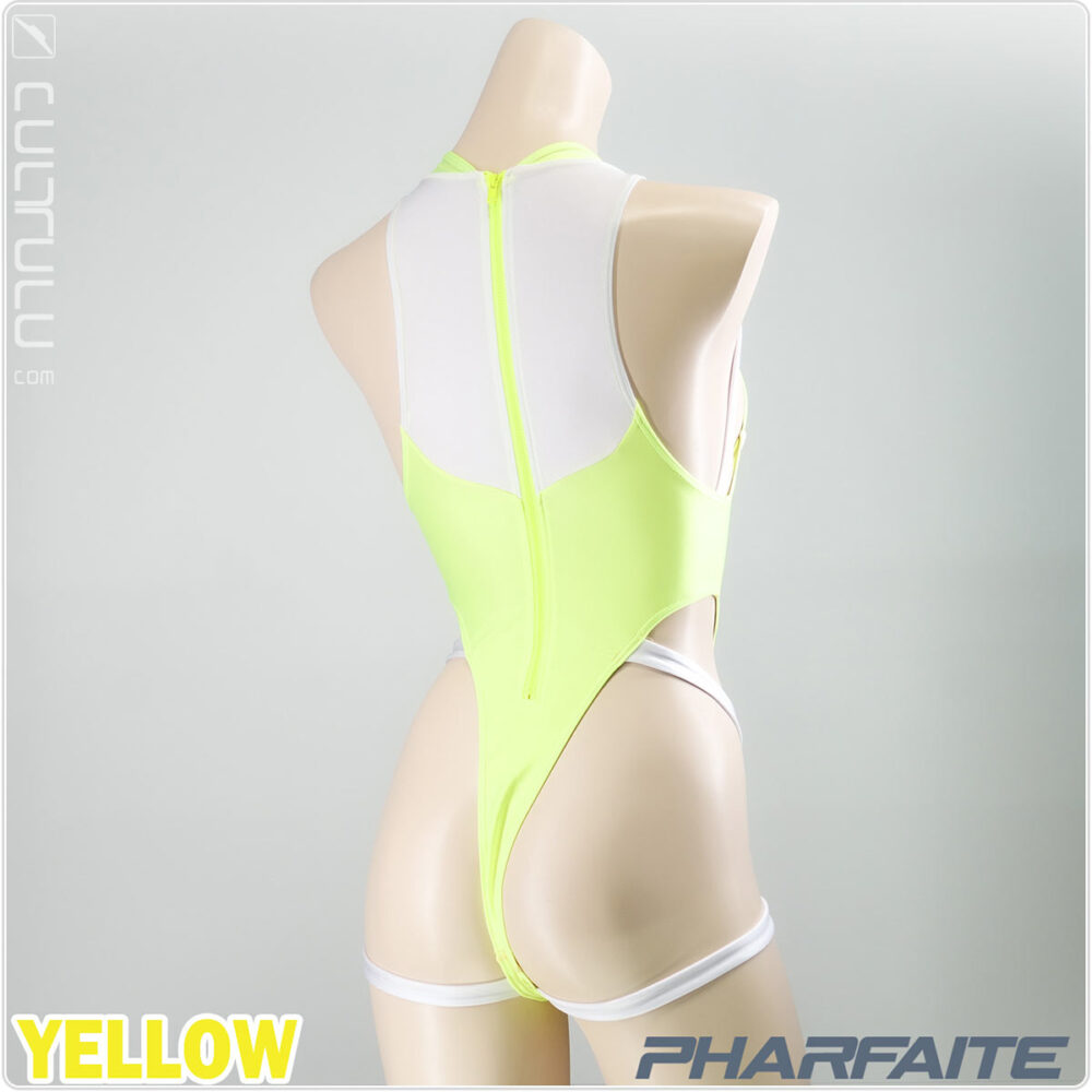 pharfaite spider binder swimsuit neon glow pf691 yellow