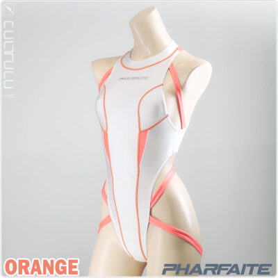 pharfaite spider binder swimsuit neon glow white pf692 orange